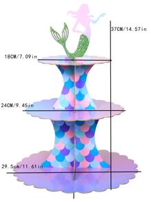 1 Tấm Giấy Nàng Tiên Cá Đáng Yêu Dùng Một Lần Cho Tiệc Sinh Nhật Trẻ Em - Nhiều màu - Xem 2