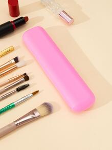 Giá đựng cọ trang điểm du lịch, Túi đựng đồ trang điểm chống nước cho phụ nữ, Giá đựng cọ trang điểm mặt bằng silicon chống rơi từ tính, Túi đựng dụng cụ trang điểm mềm mại và đẹp mắt khi đi du lịch - Màu kaki - Hồng - Xem 1