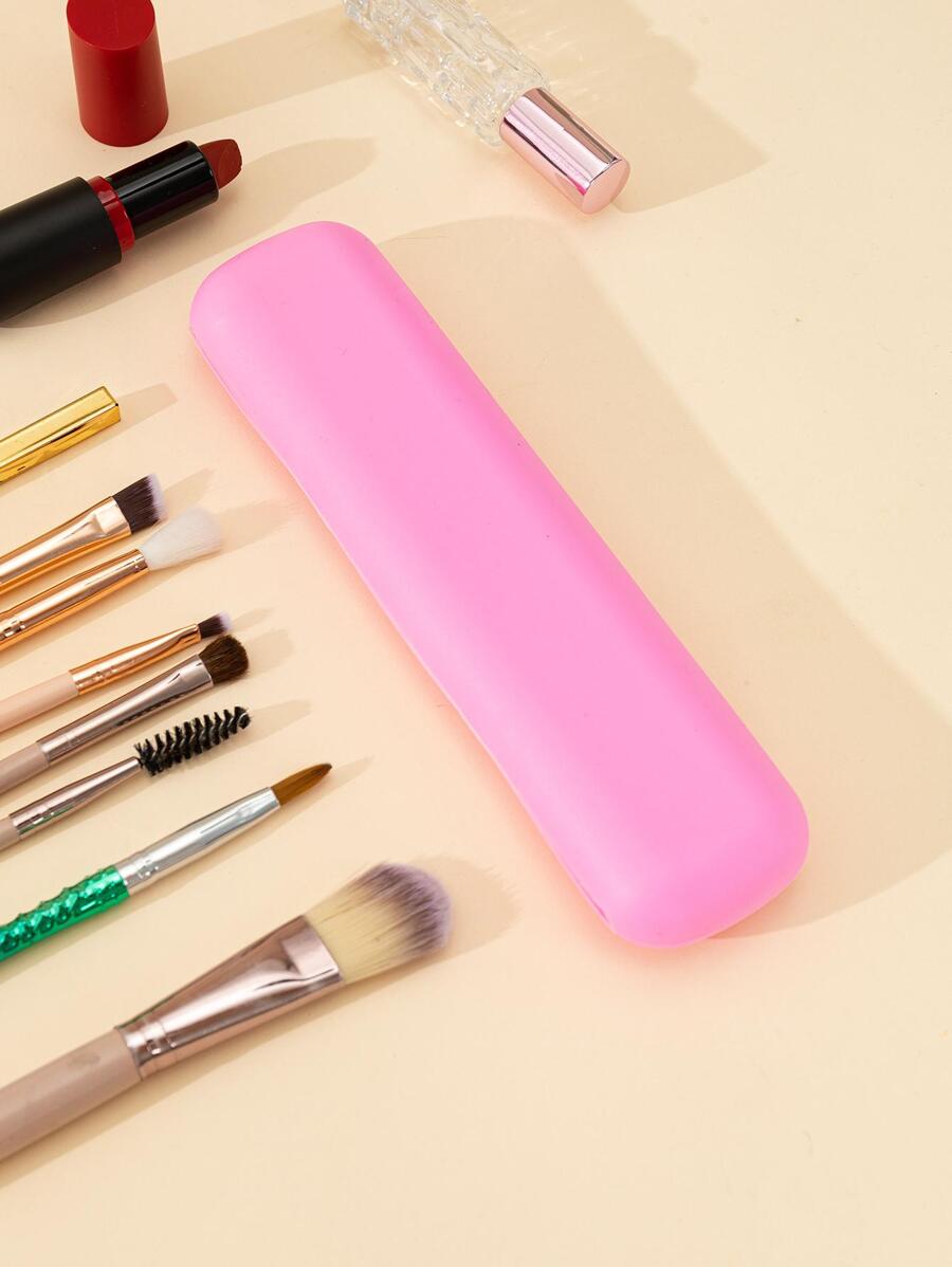 Giá đựng cọ trang điểm du lịch, Túi đựng đồ trang điểm chống nước cho phụ nữ, Giá đựng cọ trang điểm mặt bằng silicon chống rơi từ tính, Túi đựng dụng cụ trang điểm mềm mại và đẹp mắt khi đi du lịch - Màu kaki - Hồng - Xem 1