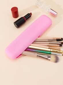 Giá đựng cọ trang điểm du lịch, Túi đựng đồ trang điểm chống nước cho phụ nữ, Giá đựng cọ trang điểm mặt bằng silicon chống rơi từ tính, Túi đựng dụng cụ trang điểm mềm mại và đẹp mắt khi đi du lịch - Màu kaki - Hồng - Xem 2