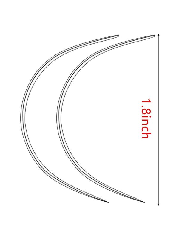 50pcs Wig Making Pins Needles Set C Curved Needles Hair Weave Needles