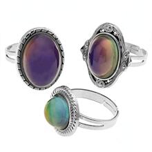 Mood Ring Adjustable Size Original Oval Color Changing Ring Set Ring Jewelry - Color Changing Open Adjustable Ring - View 12