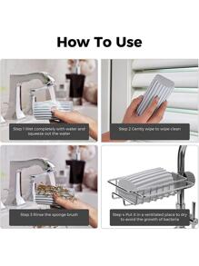 4 miếng bọt biển lau bụi, màu xám - Màu Xám nhạt - Xem 8