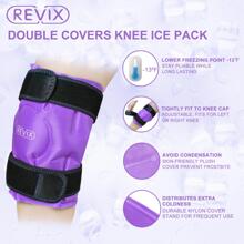 REVIX Multi-Purpose Reusable, Cooling Ice Pack In Summer, Keeping Warm In Winter, Home And Outdoor, Hands-Free Application - Purple - View 2