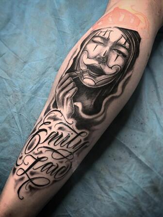 1 hoja de figura, tatuaje gráfico, pegatina, belleza, imperioso, estilo oscuro, tatuaje temporal falso, pegatina