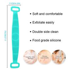 Green Shower Silicone Back Scrubber, Deep Exfoliating Bath Body Brush - Cadet Blue - View 4