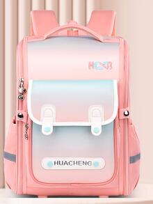 Nueva Mochila Escolar Ligera Para Niños Y Niñas De Grados 1-6, Con Protección De Columna Vertebral, Resistencia Al Desgaste, Doble Hombro Y Gran Capacidad - Rosa - Ver 2