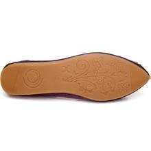 Womens Ballet Flats Foldable Rhinestone Pointed Toe Comfortable Slip on Wedding Dress Shoes - Màu Đỏ Sâu - Xem 5