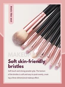 12件套化妆刷套装，优质合成毛眼影晕染刷套装，化妆工具，化妆刷套装，化妆刷组合，化妆刷套装，全套化妆刷，化妆刷套装，全套化妆工具，化妆刷套装，化妆刷套装，化妆礼盒套装 - 彩色 - 查看 3