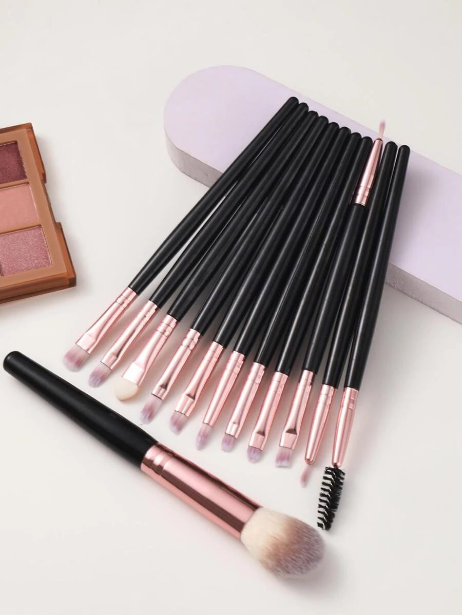 12件套化妆刷套装，优质合成毛眼影晕染刷套装，化妆工具，化妆刷套装，化妆刷组合，化妆刷套装，全套化妆刷，化妆刷套装，全套化妆工具，化妆刷套装，化妆刷套装，化妆礼盒套装 - 彩色 - 查看 1