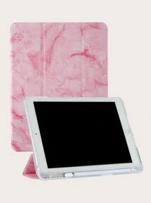 iPad筆槽大理石紋保護套 - 西瓜粉 - 查看 1
