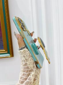 Apple Astronaut Decor Phone Case With Stand Compatible With IPhone15/15Plus/15Pro/15Promax - Pink - View 3