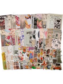 vintage Album De Coupures Fournitures Paquet 200 Pour Journal Balle Journaux Planificateurs Esthétique Autocollants En Papier Artisanat Cottagecore collage Album