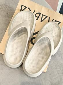 Hombres Chanclas de dedo, ocio beige EVA Chanclas - Beis - Ver 2