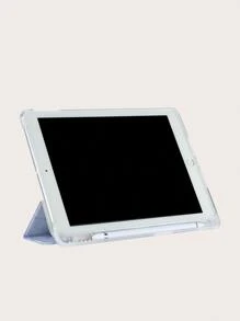 iPad筆槽大理石紋保護套 - 淡紫色 - 查看 5