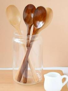 8入組手工製作的復古楠木長柄湯勺9英寸,適用於湯和食物,防燙口,廚房日常使用和派對 - 棕色 - 查看 5