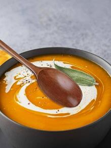 8入組手工製作的復古楠木長柄湯勺9英寸,適用於湯和食物,防燙口,廚房日常使用和派對 - 棕色 - 查看 6