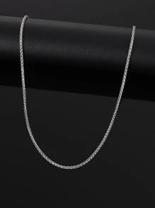 1 chiếc dây chuyền nam tối giản bằng thép không gỉ màu bạc, phong cách Punk, phụ kiện thời trang, quà tặng dự tiệc. - Bạc - Xem 3