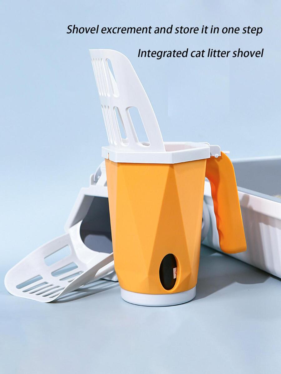 1pc Pet Poopbag Cleaning Tool - Yellow - View 1