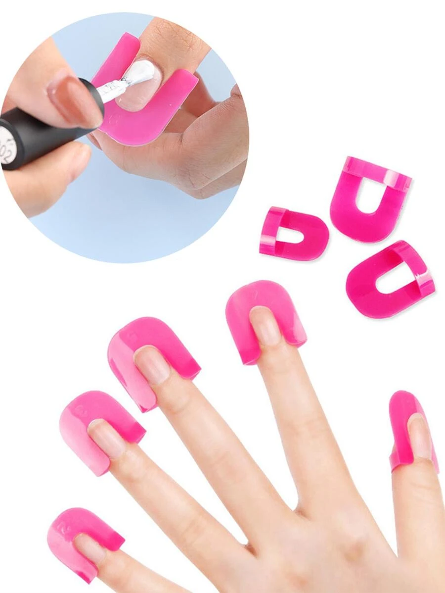 FULL BEAUTY 26 chiếc kẹp chăm sóc móng tay chống tràn sơn móng tay chống tràn keo dán móng tay Phụ kiện làm móng, đồ dùng làm móng, dụng cụ làm móng, dụng cụ làm móng, trở lại trường, móng tay, dụng cụ làm móng để dán móng tay - Màu Hồng Tươi - Xem 1