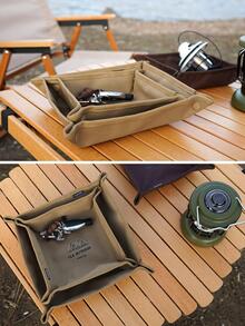 1pc Camping Storage Tray - Khaki - View 6