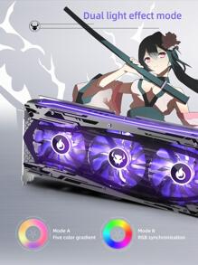 YESTON Geforce RTX 3060 Ti 8GB Purple Rhinestone Series NVIDIA High End Gaming Graphics Cards, 256bit GDDR6X, PCIE 4.0, RTX3060Ti GPU, For Desktop Enthusiastic PC Computer - Purple - View 3