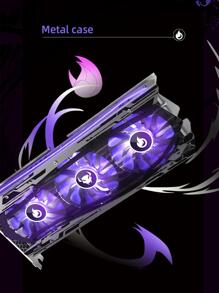 YESTON Geforce RTX 3060 Ti 8GB Purple Rhinestone Series NVIDIA High End Gaming Graphics Cards, 256bit GDDR6X, PCIE 4.0, RTX3060Ti GPU, For Desktop Enthusiastic PC Computer - Purple - View 4