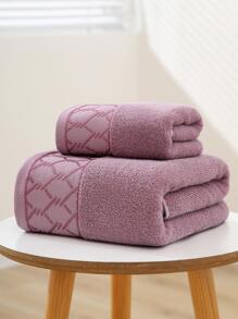 1 buc prosop de baie cu plasă îngroșată, imprimat, pentru uz casnic, prosop de duș pentru salon de înfrumusețare, sporturi hoteliere, articole esențiale pentru casă, prosop, prosop de baie pentru îngrijirea pielii - Violet - Vizualizare 1