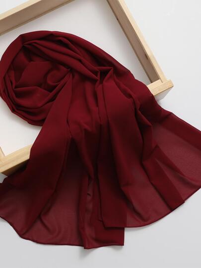 Solid Chiffon Scarf For Daily Life For Outdoor And Traveling Winter Fall
