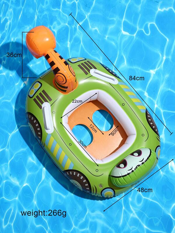 1個 キッズ 漫画 エキスカベータ デザイン インフレータブルフローティング シート スイミングリング SHEIN JAPAN