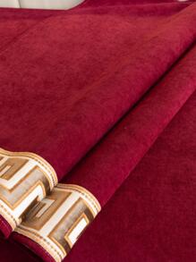 1pc All Seasons Universal Embroidery Pattern Sofa Cushion Cover - Burgundy - View 4