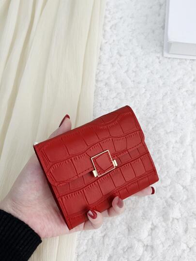 محفظة نساء صغيرة مطوية مزدوجة نحيفة خفيفة الوزن متعددة الطبقات محمولة للبطاقات الائتمانية والهوية ذات تصميم أنيق وعصري للأعياد والمناسبات الخاصة كهدايا للنساء