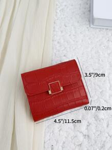 Crocodile Embossed Coin Pocket Small Bi-Fold Slim Women Wallet Mini Thin Lightweight Multi Layer Portable ID Card Credit Card Minimalist Fashion Modern Business For Anniversary For On Valentine Day For Birthday Gift For Gift For Couple For Girls For Lady For Female Bag School Supplies For School Dorm Room & Back To School Gift For Women Wallet Purse Wallet Small Wallet