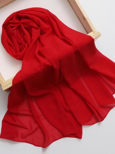 Solid Chiffon Scarf For Daily Life For Outdoor And Traveling Winter Fall