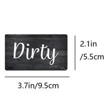 1pc Fashionable Universal Dishwasher Magnet Sign Best Gifts Birthday - White - View 2