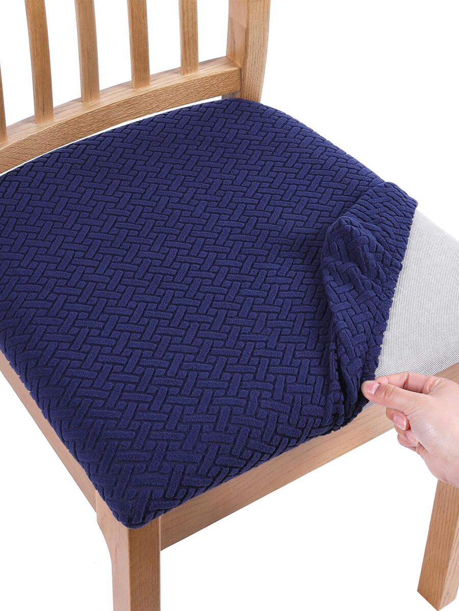 1pc Solid Color Chair Cushion Cover