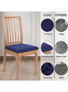 1pc Solid Color Chair Cushion Cover