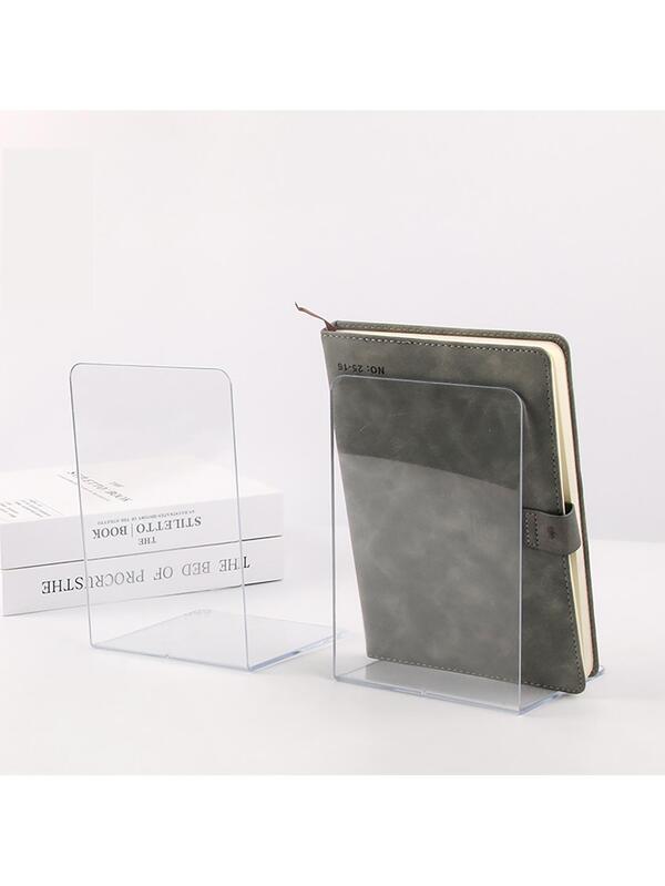 2 pezzi Ferma libro trasparente semplice PP per scuola