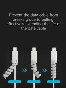 Bộ 12 vỏ bảo vệ cáp dữ liệu sạc xoắn ốc Bộ bảo vệ cáp, Bộ bảo vệ bộ sạc - Xanh và trắng - Xem 8