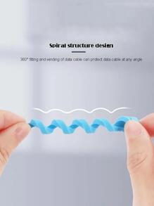 Bộ 12 vỏ bảo vệ cáp dữ liệu sạc xoắn ốc Bộ bảo vệ cáp, Bộ bảo vệ bộ sạc - Xanh và trắng - Xem 7