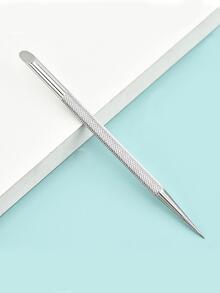 Máy Tính Hai Kết Thúc Cắt Da Inox Dụng Cụ Đẩy Móng Tay Làm Móng Tẩy Làm Móng Tay Gậy Dụng Cụ Làm Móng Tay Nghệ Thuật - Bạc - Xem 2