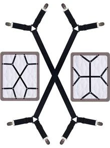 1入組可調節床單固定器 - 黑色 - 查看 1