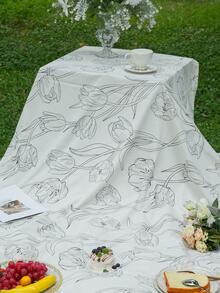 1pc Floral Pattern Picnic Mat, Suitable For Camping, Outdoor, Park - Multicolor - View 2