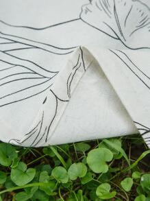 1pc Floral Pattern Picnic Mat, Suitable For Camping, Outdoor, Park - Multicolor - View 4