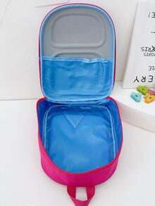 Chicas 1 pieza Mochila con estampado de elefante de dibujos animados y letra - Rosa Fucsia - Ver 6