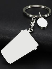 男女咖啡愛好者金屬鑰匙扣配咖啡豆、咖啡杯,可掛在汽車鑰匙扣、手提包上的鑰匙扣配件,咖啡愛好者禮物琺瑯標記 - 彩色 - 查看 2