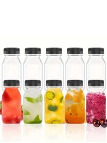 1入組透明方形塑膠瓶適用於果汁和飲料 - 無色 - 查看 9