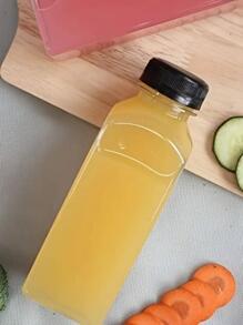 1入組透明方形塑膠瓶適用於果汁和飲料 - 無色 - 查看 4