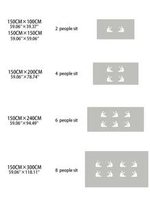 1pc Floral Pattern Picnic Mat, Suitable For Camping, Outdoor Park - Multicolor - View 9