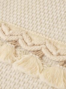 1入組通用四流蘇沙發墊,現代簡約風格防滑長沙發地墊,合適的適用於L形和沙發 - 白色 - 查看 6